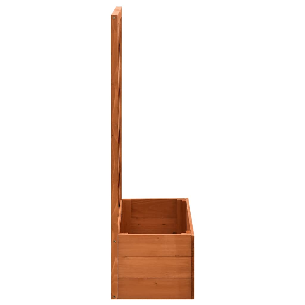Sodo treliažas su loveliu, oranžinis, 50x25x90cm, eglės masyvas Sodo treliažas su loveliu, oranžinis, 50x25x90cm, eglės masyvas - Image 3