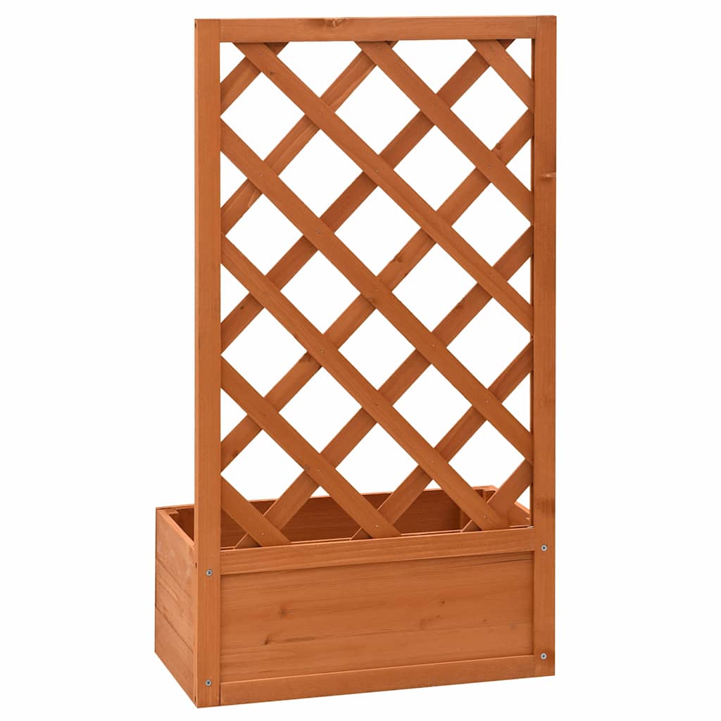 Sodo treliažas su loveliu, oranžinis, 50x25x90cm, eglės masyvas Sodo treliažas su loveliu, oranžinis, 50x25x90cm, eglės masyvas - Image 4