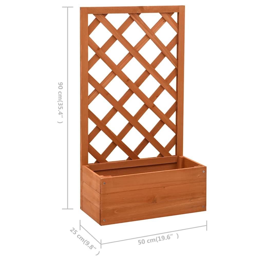 Sodo treliažas su loveliu, oranžinis, 50x25x90cm, eglės masyvas Sodo treliažas su loveliu, oranžinis, 50x25x90cm, eglės masyvas
