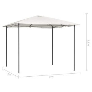 Pavėsinė, kreminės spalvos, 3x3x2,6m, 160g/m²