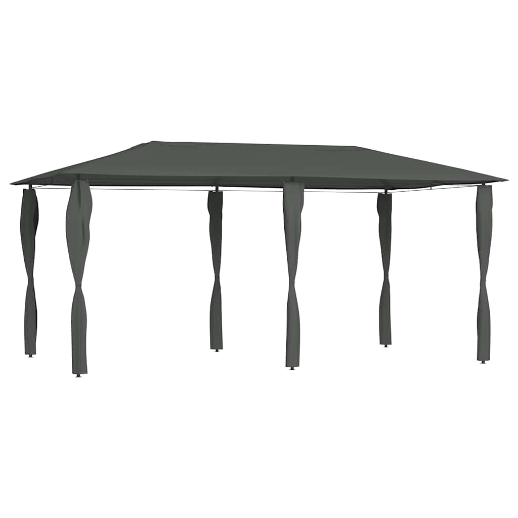 Pavėsinė su stulpų uždangalais antracito 2,98×5,3×2,59m 160g/m² Pavėsinė su stulpų uždangalais antracito 2,98x5,3x2,59m 160g/m² - Image 2