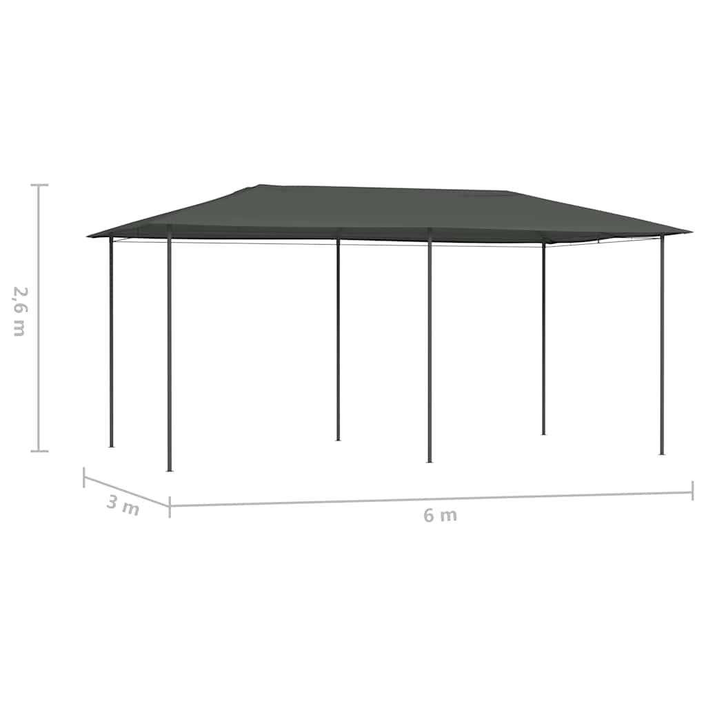 Pavėsinė, antracito spalvos, 2,98×5,3×2,59m, 160g/m² Pavėsinė, antracito spalvos, 2,98x5,3x2,59m, 160g/m²