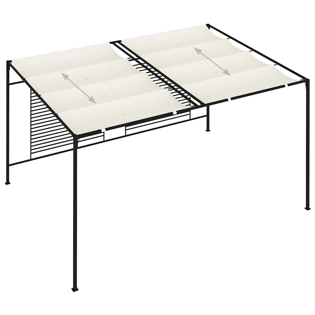 Pavėsinė su įtraukiamu stogu, kreminė, 3x4x2,3m, 180g/m² Pavėsinė su įtraukiamu stogu, kreminė, 3x4x2,3m, 180g/m² - Image 5