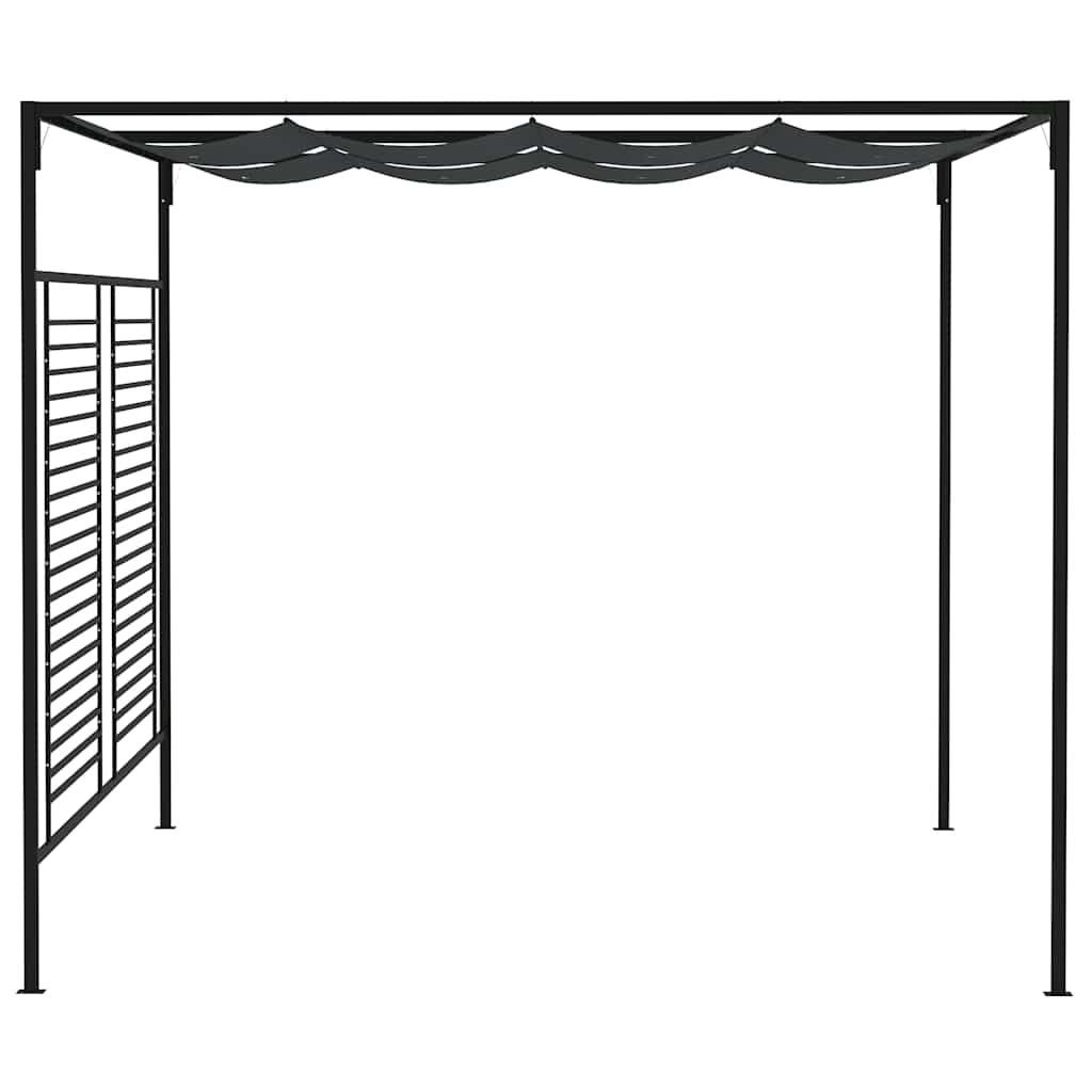 Pavėsinė su įtraukiamu stogu, antracito, 4x3x2,3m, 180g/m² Pavėsinė su įtraukiamu stogu, antracito, 4x3x2,3m, 180g/m² - Image 3