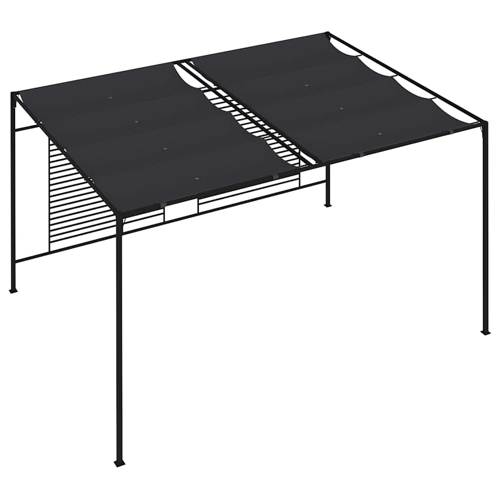Pavėsinė su įtraukiamu stogu, antracito, 4x3x2,3m, 180g/m² Pavėsinė su įtraukiamu stogu, antracito, 4x3x2,3m, 180g/m² - Image 5