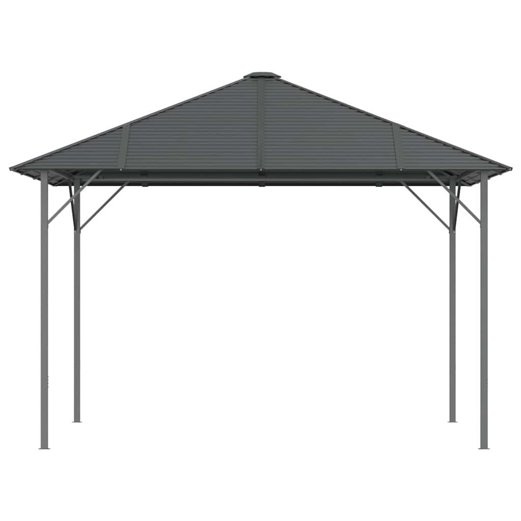 Pavėsinė su stogu, antracito spalvos, 3x3m Pavėsinė su stogu, antracito spalvos, 3x3m - Image 3