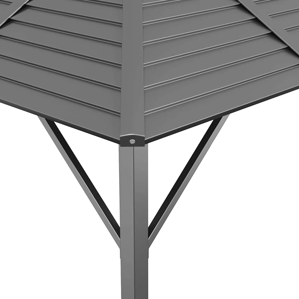 Pavėsinė su stogu, antracito spalvos, 3x3m Pavėsinė su stogu, antracito spalvos, 3x3m - Image 4