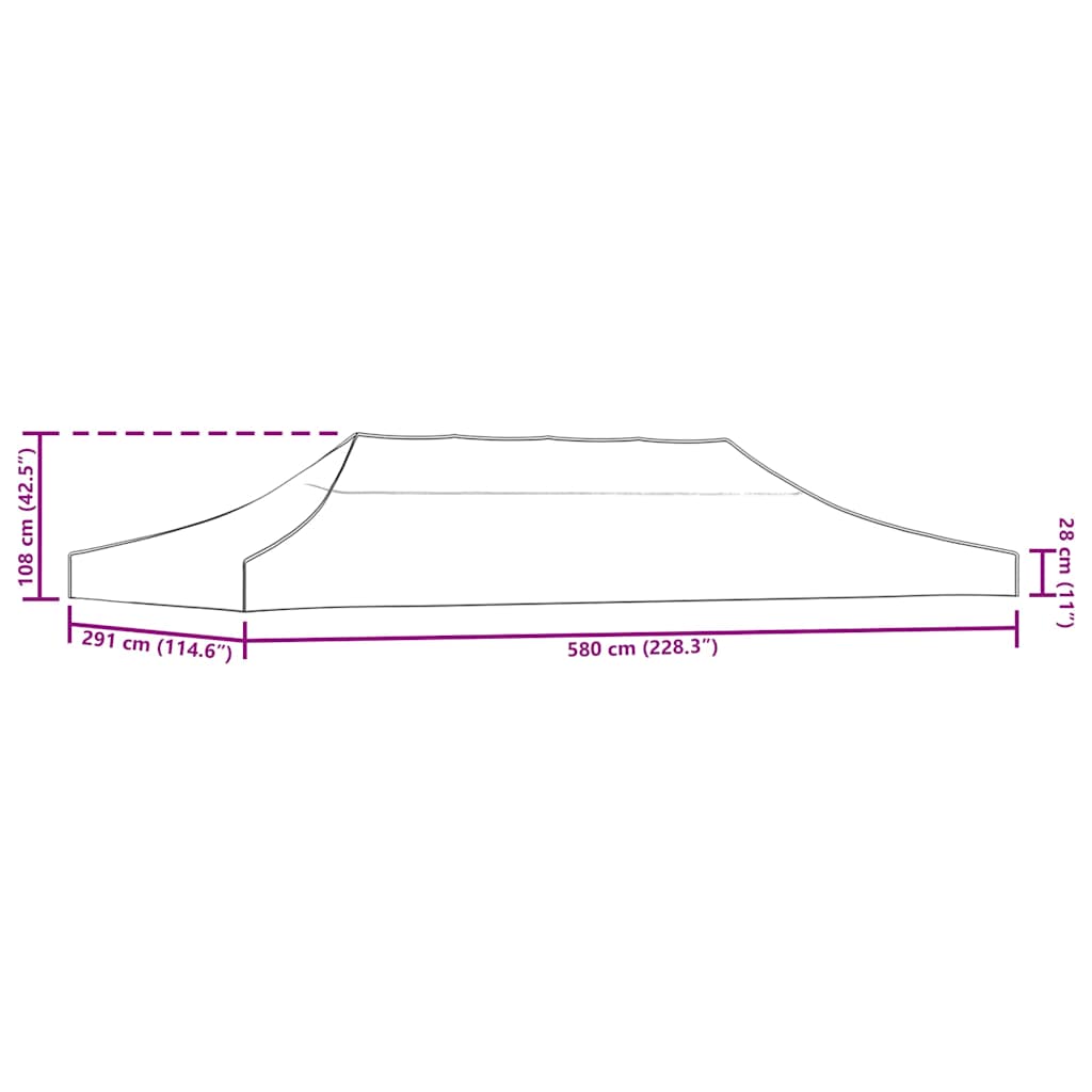 Proginės palapinės stogas, smėlio spalvos, 6x3m, 270 g/m² Proginės palapinės stogas, smėlio spalvos, 6x3m, 270 g/m²