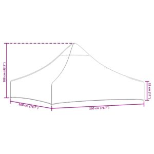 Proginės palapinės stogas, mėlynos spalvos, 2x2m, 270 g/m²