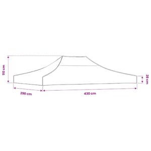Proginės palapinės stogas, terakota spalvos, 4,5x3m, 270 g/m²