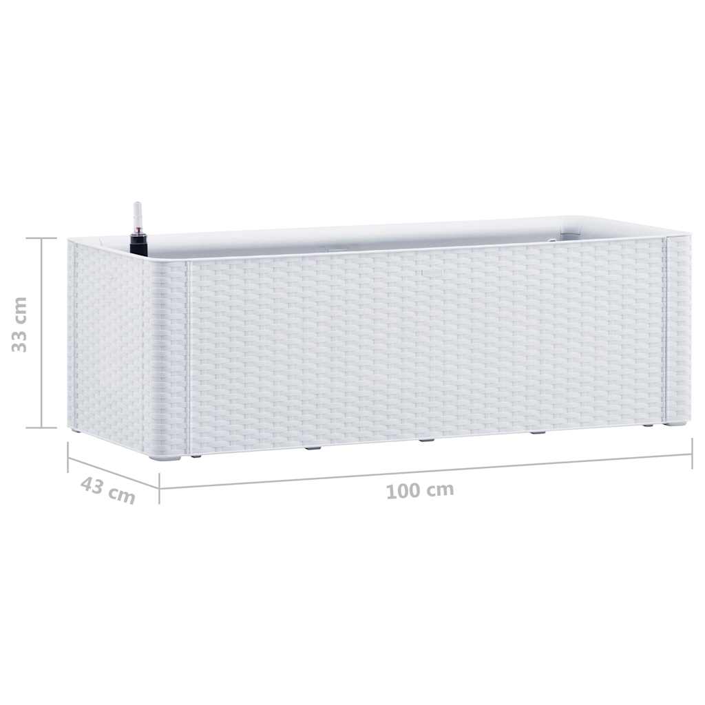 Lovelis su savaiminio laistymo sistema, baltas, 100x43x33cm Lovelis su savaiminio laistymo sistema, baltas, 100x43x33cm - Image 7