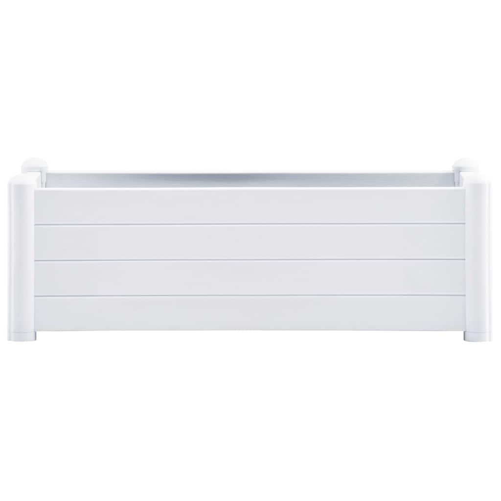 Aukštas sodo lovelis, baltos spalvos, 100x43x35cm, PP Aukštas sodo lovelis, baltos spalvos, 100x43x35cm, PP - Image 3