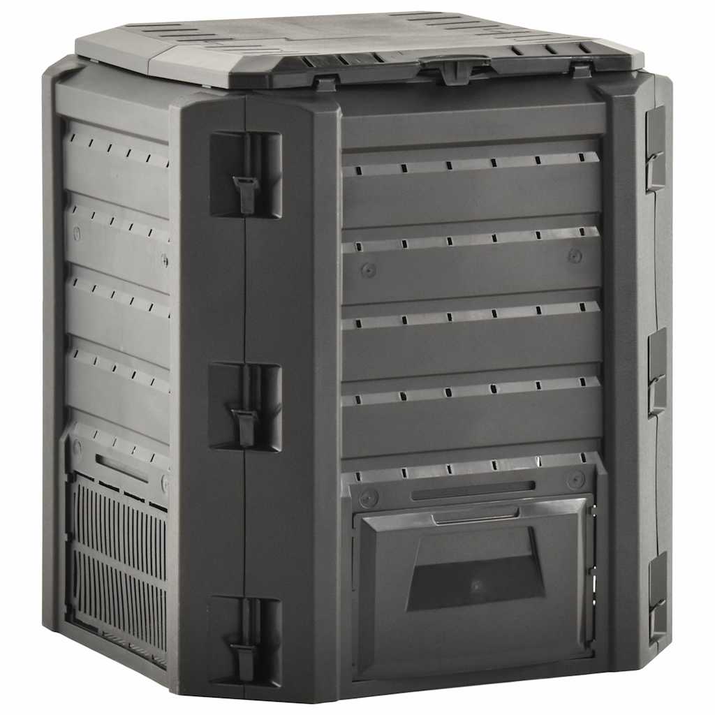Sodo komposto dėžė, juodos spalvos, 380l Sodo komposto dėžė, juodos spalvos, 380l - Image 3