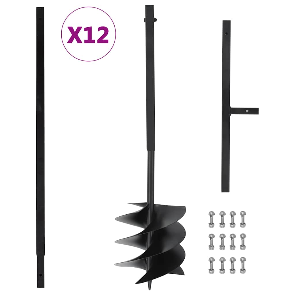 Žemės grąžtas su rankena/prailginimo vamzdžiu, 250mm, plienas Žemės grąžtas su rankena/prailginimo vamzdžiu, 250mm, plienas - Image 2