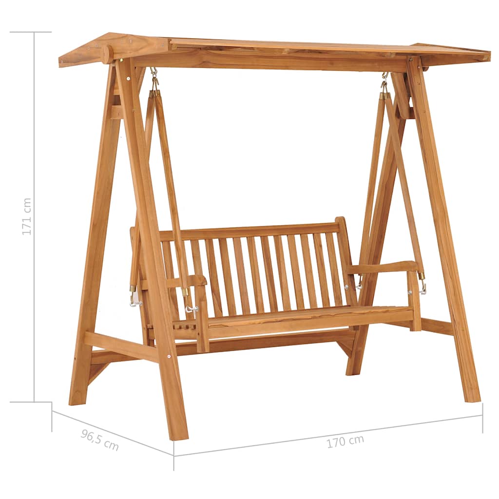Supamas suoliukas su taupe spalvos pagalvėle, 170cm, tikmedis Supamas suoliukas su taupe spalvos pagalvėle, 170cm, tikmedis - Image 12