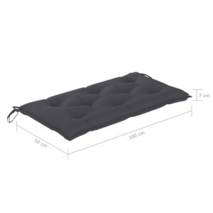 Dvivietės sūpynės su palmių lapais ir pagalve, 202cm, bambukas