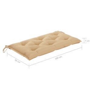 Dvivietės sūpynės su palmių lapais ir pagalve, 202cm, bambukas