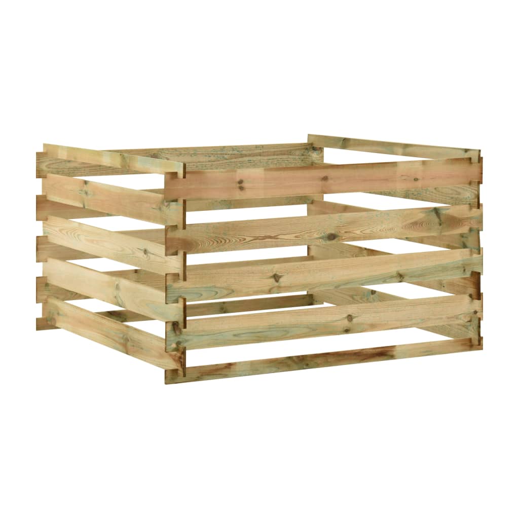 Komposto dėžė, 120x120x70cm, impregnuota pušis, lentjuostės Komposto dėžė, 120x120x70cm, impregnuota pušis, lentjuostės - Image 2