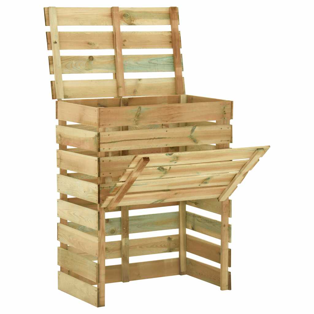 Sodo komposto dėžė, 80x50x100cm, impregnuota pušis, lentjuostės Sodo komposto dėžė, 80x50x100cm, impregnuota pušis, lentjuostės - Image 2