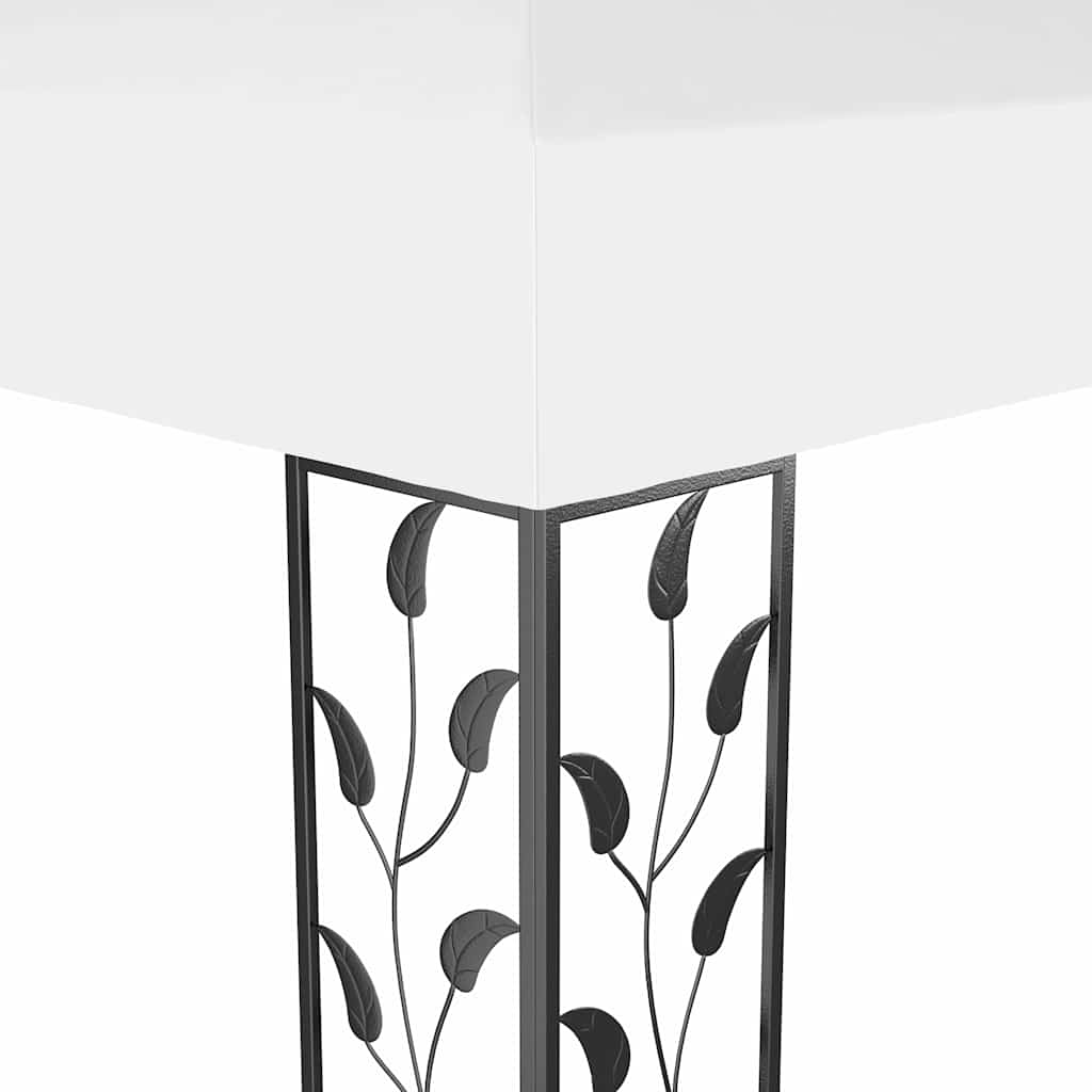 Pavėsinė su lemputėmis LED ir dvigubu stogu, baltos, 3x4m Pavėsinė su lemputėmis LED ir dvigubu stogu, baltos, 3x4m - Image 6