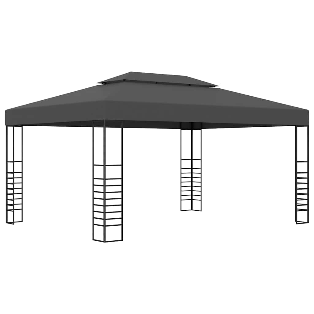 Pavėsinė su lemputėmis LED, antracito, 3x4m Pavėsinė su lemputėmis LED, antracito, 3x4m - Image 3