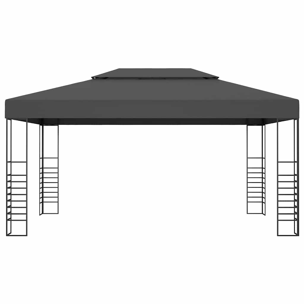 Pavėsinė su lemputėmis LED, antracito, 3x4m Pavėsinė su lemputėmis LED, antracito, 3x4m - Image 4