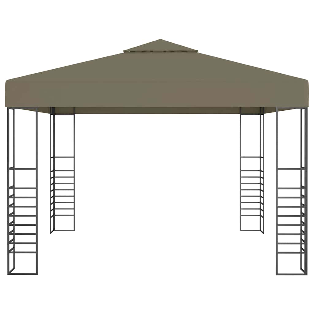 Sodo pavėsinė su lempučių girliandomis LED, taupe, 3x3m Sodo pavėsinė su lempučių girliandomis LED, taupe, 3x3m - Image 4