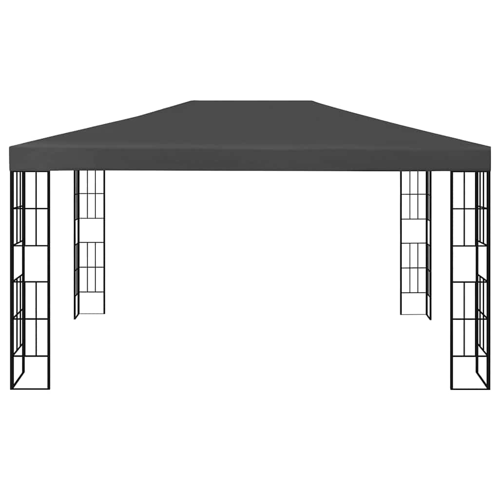 Pavėsinė su lemputėmis LED, antracito, 3x4m Pavėsinė su lemputėmis LED, antracito, 3x4m - Image 5