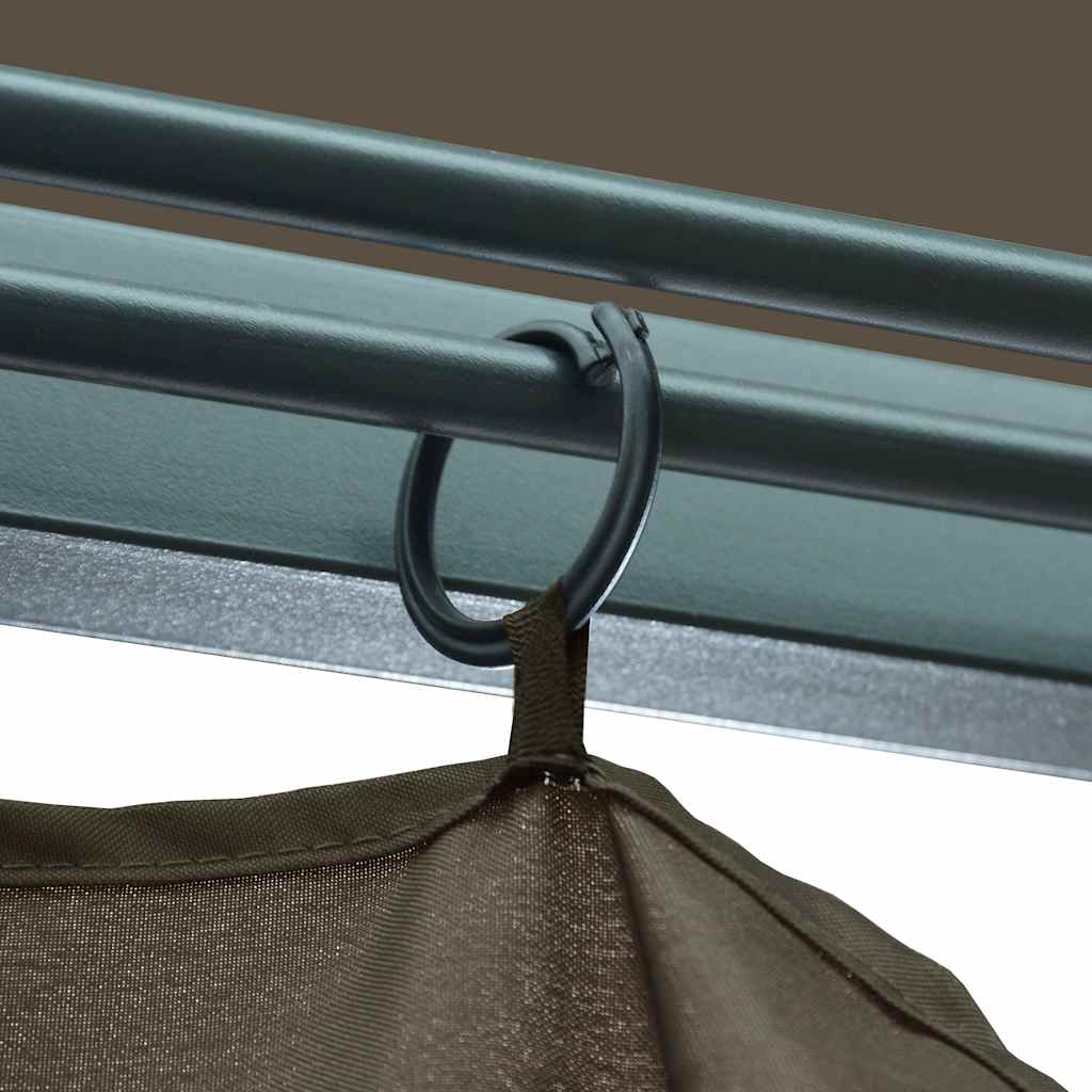 Pavėsinė su užuolaidomis ir lemputėmis LED, taupe, 400x300cm Pavėsinė su užuolaidomis ir lemputėmis LED, taupe, 400x300cm - Image 12