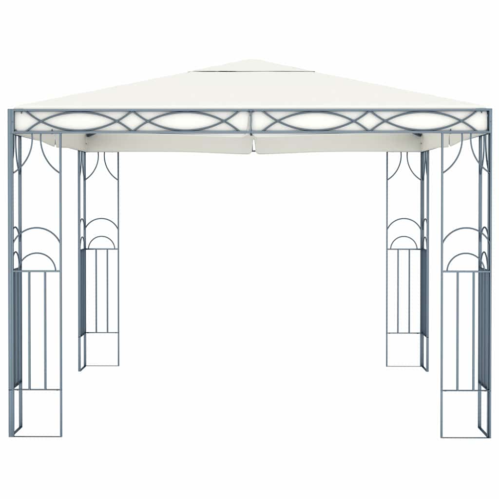 Pavėsinė su lemputėmis LED, kreminė, 300×300 cm Pavėsinė su lemputėmis LED, kreminė, 300x300 cm - Image 4