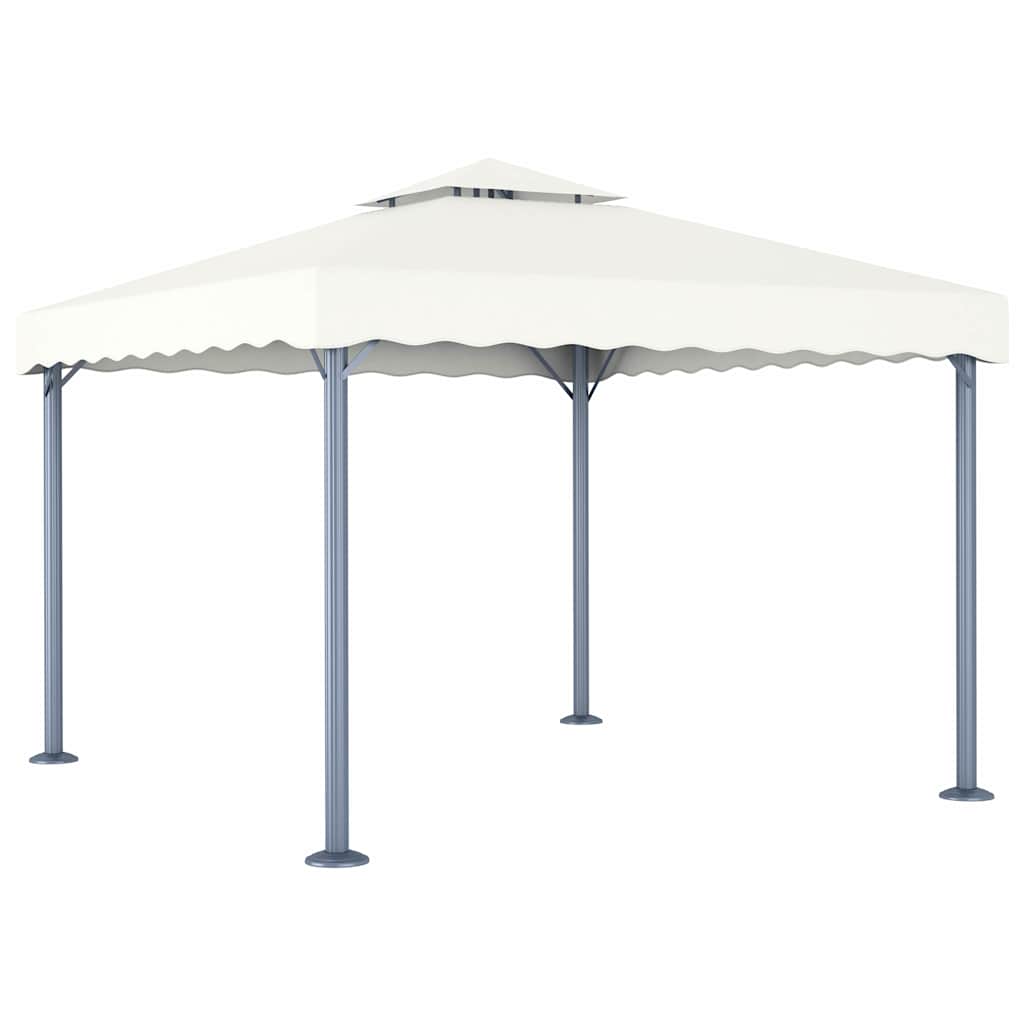 Pavėsinė su lemputėmis LED, kreminė, 300x300cm Pavėsinė su lemputėmis LED, kreminė, 300x300cm - Image 3