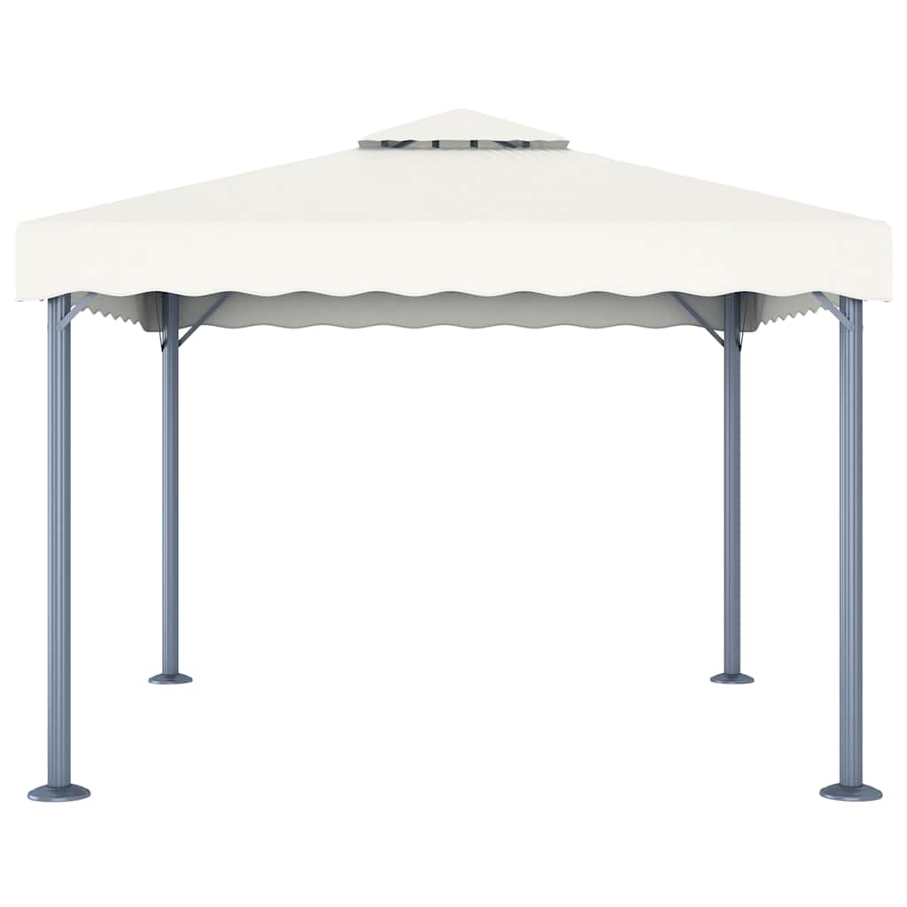 Pavėsinė su lemputėmis LED, kreminė, 300x300cm Pavėsinė su lemputėmis LED, kreminė, 300x300cm - Image 4