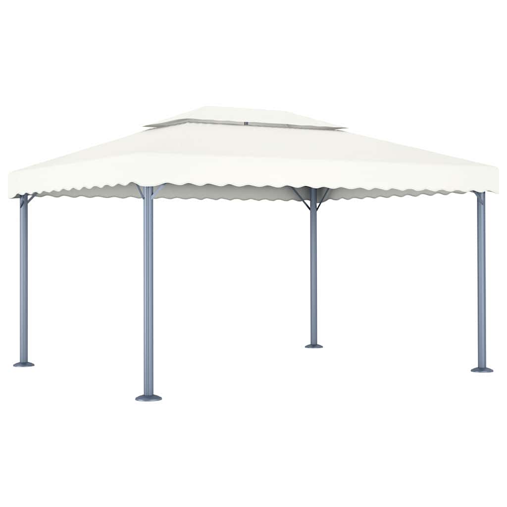 Pavėsinė su lemputėmis LED, kreminė, 400x300cm Pavėsinė su lemputėmis LED, kreminė, 400x300cm - Image 3
