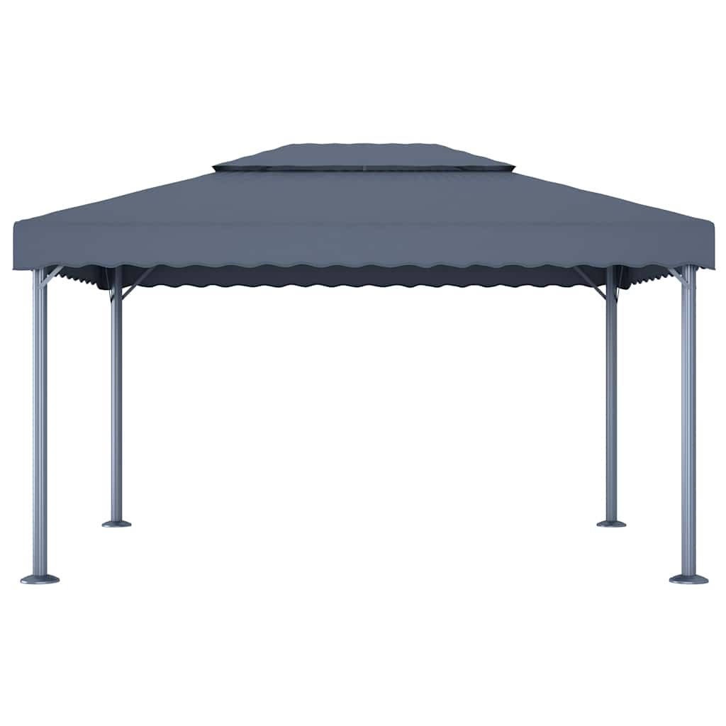 Pavėsinė su lemputėmis LED, antracito, 400x300cm Pavėsinė su lemputėmis LED, antracito, 400x300cm - Image 5