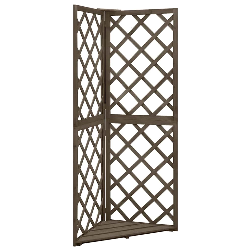 Kampinis treliažas, pilkas, 50x50x145cm, eglės medienos masyvas Kampinis treliažas, pilkas, 50x50x145cm, eglės medienos masyvas - Image 2