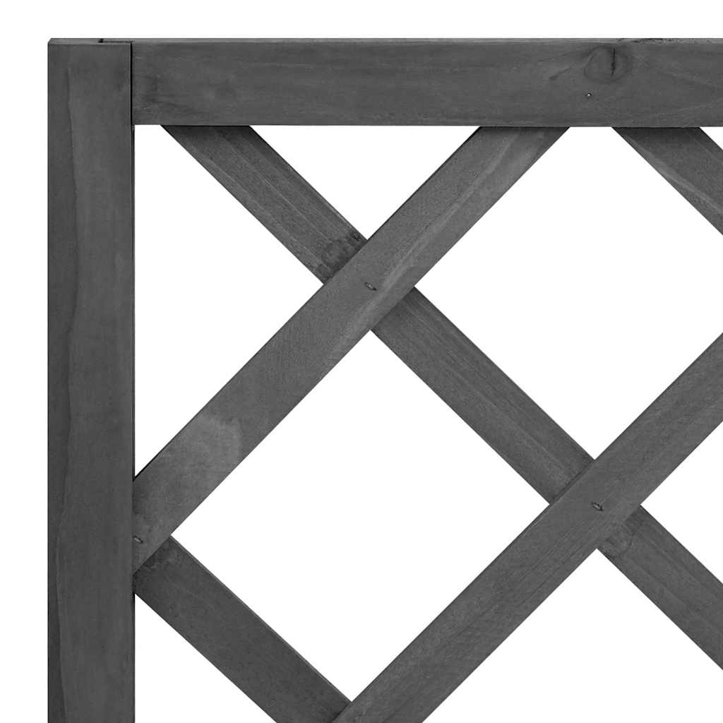 Vazonas su grotelėmis, juodas, 70x30x135cm, eglės medienos masyvas Vazonas su grotelėmis, juodas, 70x30x135cm, eglės medienos masyvas - Image 5