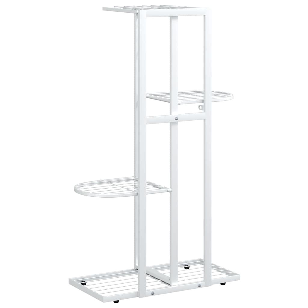 Stovas augalams, 4 lentynos, baltas, 43x22x76cm, metalas Stovas augalams, 4 lentynos, baltas, 43x22x76cm, metalas