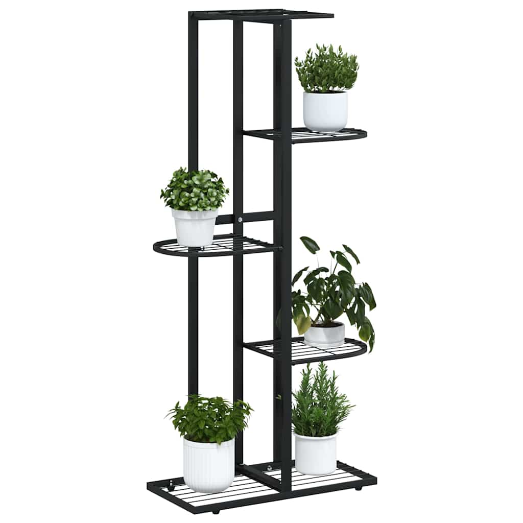 Stovas augalams, 5 lentynos, juodas, 43x22x98cm, metalas Stovas augalams, 5 lentynos, juodas, 43x22x98cm, metalas - Image 4