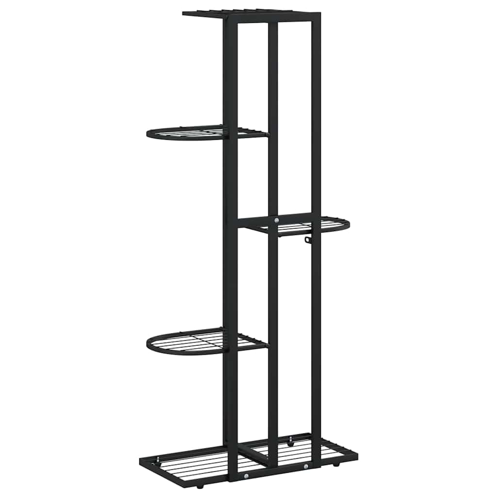 Stovas augalams, 5 lentynos, juodas, 43x22x98cm, metalas Stovas augalams, 5 lentynos, juodas, 43x22x98cm, metalas - Image 7