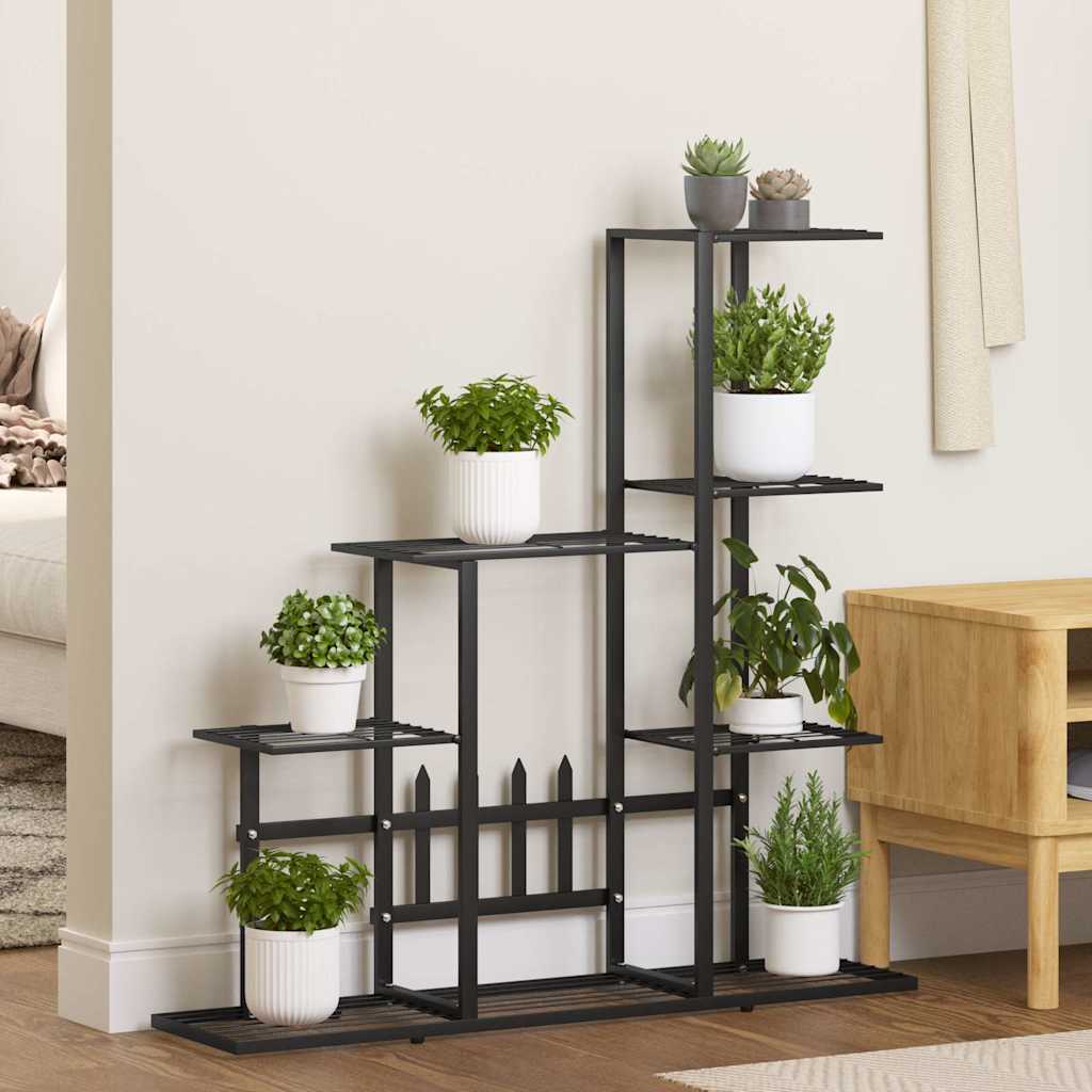 Stovas augalams, juodos spalvos, 94,5x25x88cm, metalas Stovas augalams, juodos spalvos, 94,5x25x88cm, metalas - Image 2