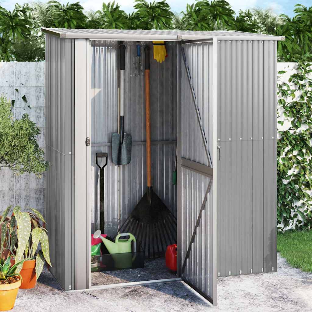 Sodo pašiūrė, pilka, 180,5x97x209,5cm, galvanizuotas plienas Sodo pašiūrė, pilka, 180,5x97x209,5cm, galvanizuotas plienas - Image 2