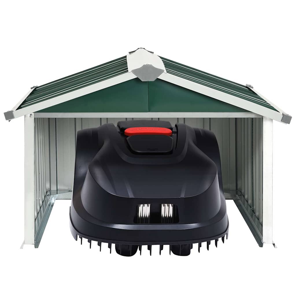 Sodo roboto vejapjovės garažas, žalias, 92x97x63cm, plienas Sodo roboto vejapjovės garažas, žalias, 92x97x63cm, plienas - Image 6