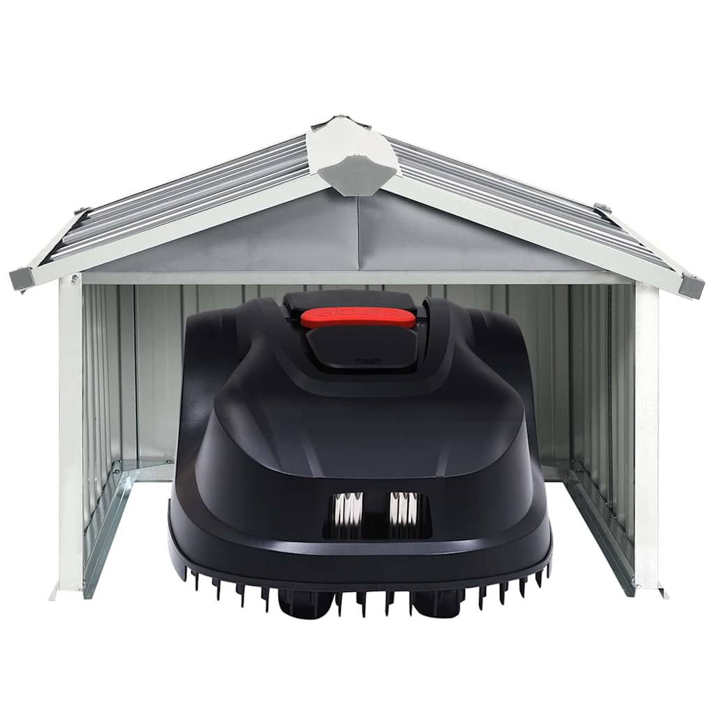 Sodo roboto vejapjovės garažas, pilkas, 92x97x63cm, plienas Sodo roboto vejapjovės garažas, pilkas, 92x97x63cm, plienas - Image 6