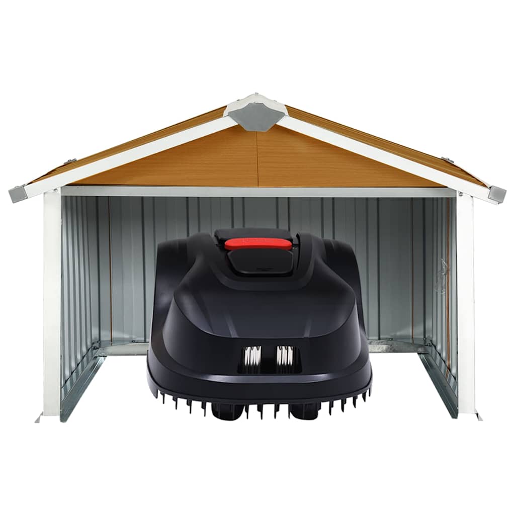 Sodo roboto vejapjovės garažas, rudas, 92x97x63cm, plienas Sodo roboto vejapjovės garažas, rudas, 92x97x63cm, plienas - Image 3