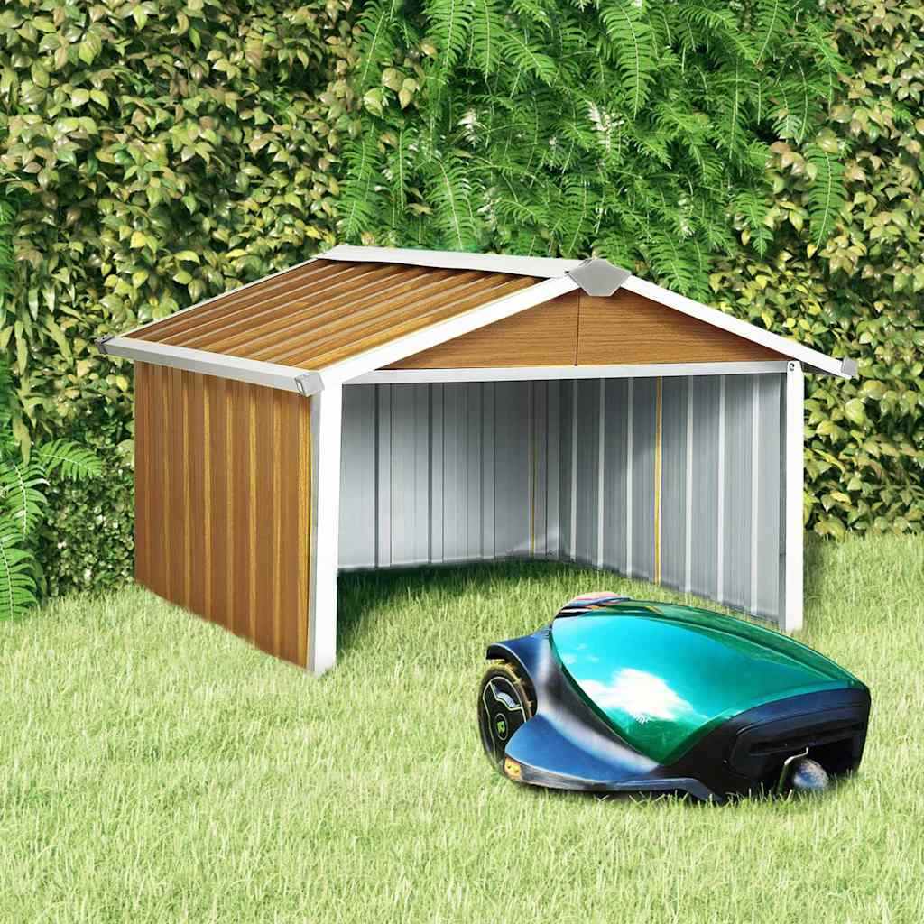 Sodo roboto vejapjovės garažas, rudas, 92x97x63cm, plienas Sodo roboto vejapjovės garažas, rudas, 92x97x63cm, plienas - Image 2