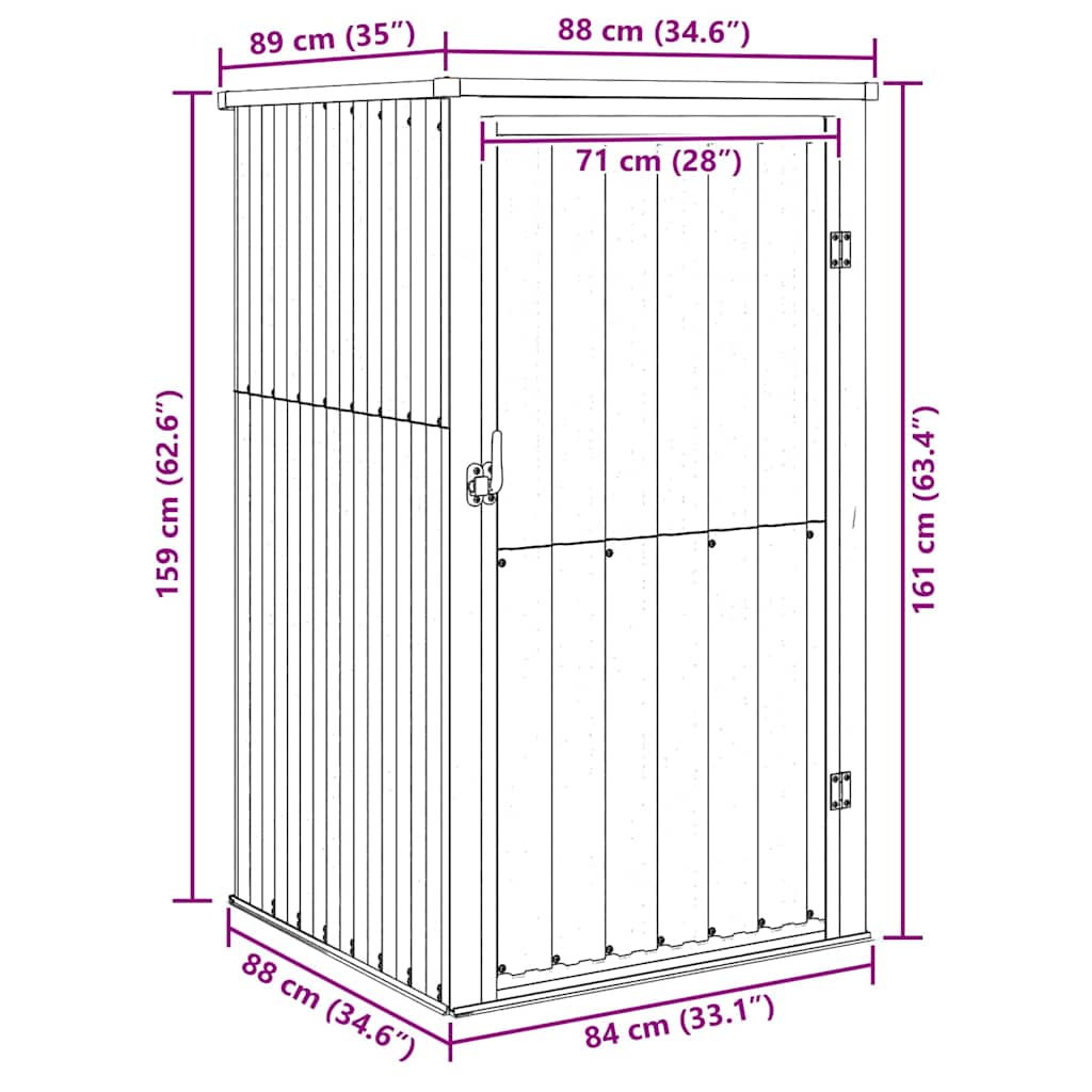 Sodo įrankių pašiūrė, žalia, 88x89x161cm, galvanizuotas plienas Sodo įrankių pašiūrė, žalia, 88x89x161cm, galvanizuotas plienas - Image 8