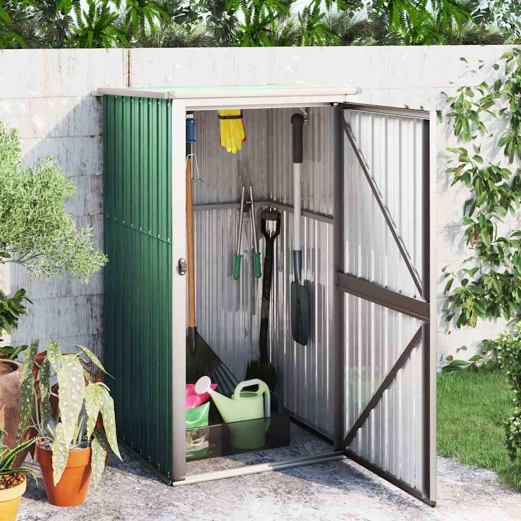 Sodo įrankių pašiūrė, žalia, 88x89x161cm, galvanizuotas plienas Sodo įrankių pašiūrė, žalia, 88x89x161cm, galvanizuotas plienas - Image 2