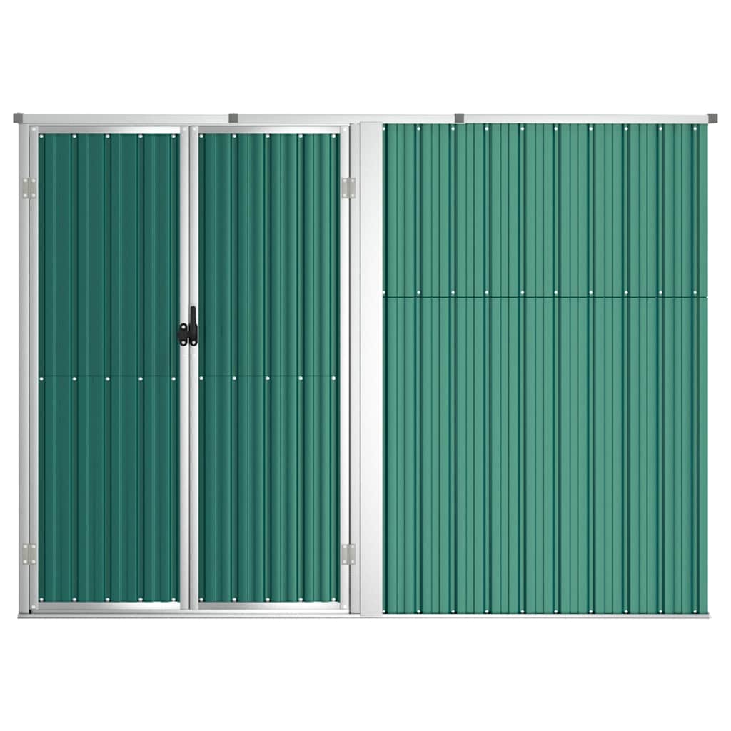 Sodo įrankių pašiūrė, žalia, 225x89x161cm, plienas Sodo įrankių pašiūrė, žalia, 225x89x161cm, plienas - Image 4