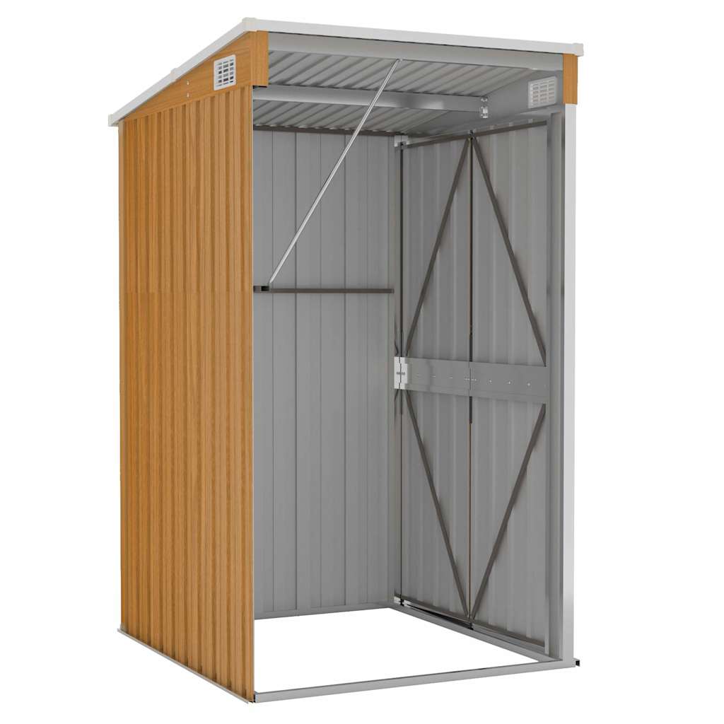 Sodo pašiūrė, ruda, 118x100x178cm, galvanizuotas plienas Sodo pašiūrė, ruda, 118x100x178cm, galvanizuotas plienas - Image 5