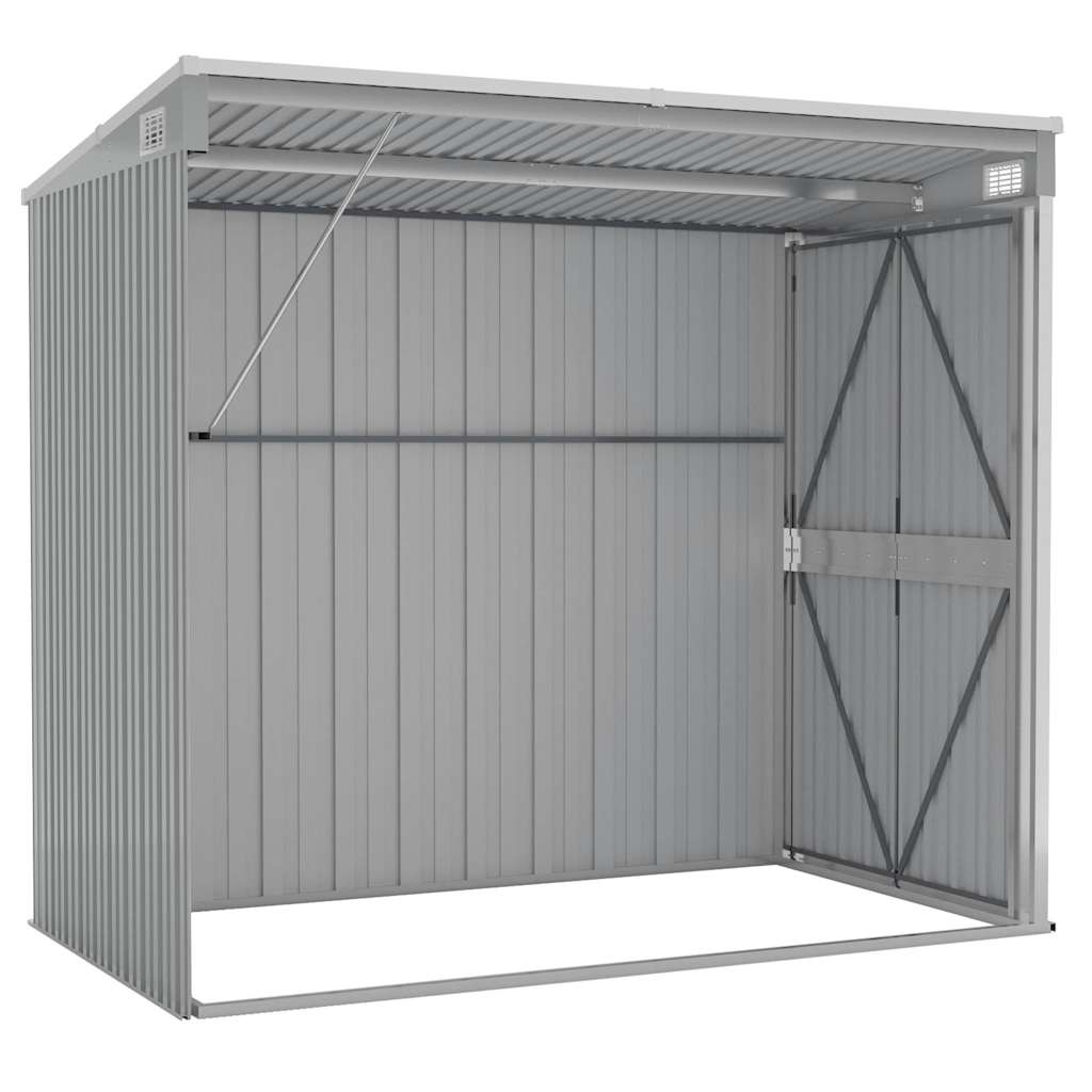 Sodo pašiūrė, pilka, 118x194x178cm, galvanizuotas plienas Sodo pašiūrė, pilka, 118x194x178cm, galvanizuotas plienas - Image 6